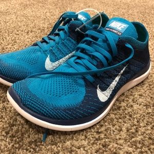 Nike Free 4.0 Flyknit Blue & Aqua Men’s 9